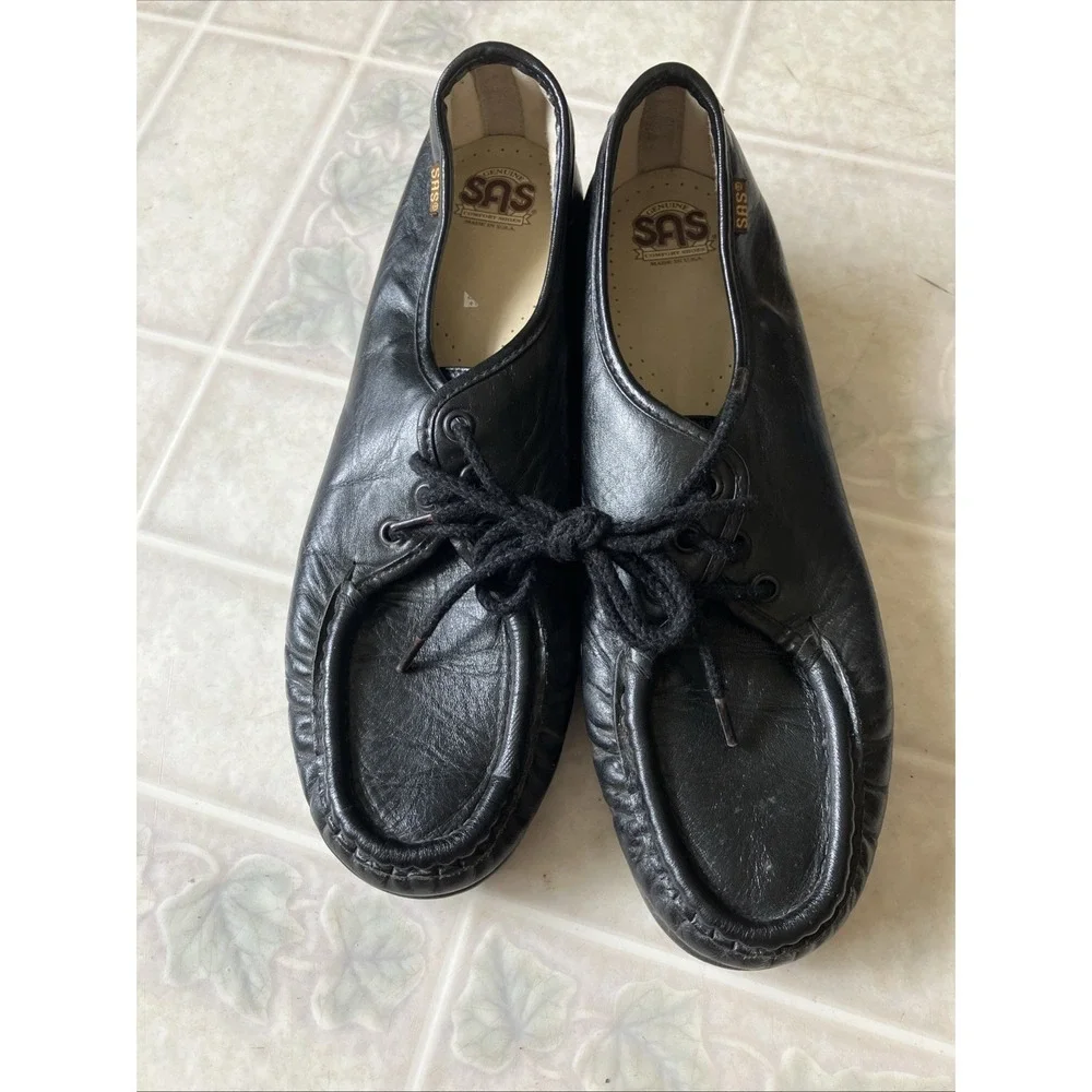 SAS Ladies‎ Shoes Siesta Comfort Black Size 8 1/2 Oxfords Lace Up